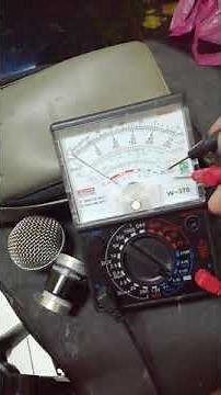 Testing a mic coil using the analog tester