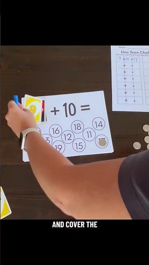 Math Games: Uno Teen Number Challenge #teacher #education #kindergarten #math #games #addition #1st