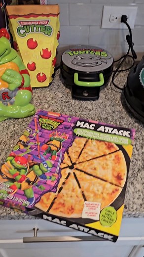 baking the new pizza from the TMNT movie, definitely needed a few more minutes on the cooker 😅 #pizza #tmnt #cooking #fyp #ninjaturtles #toycollector #toys #macandcheese
