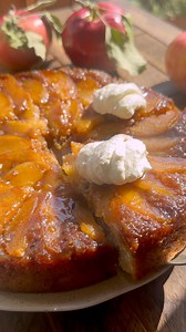 Caramel Apple Upside Down Cake - with a surprise on the bottom! #applepicking #FallRecipes #cakestagram #BakingJoy | Blue Bowl