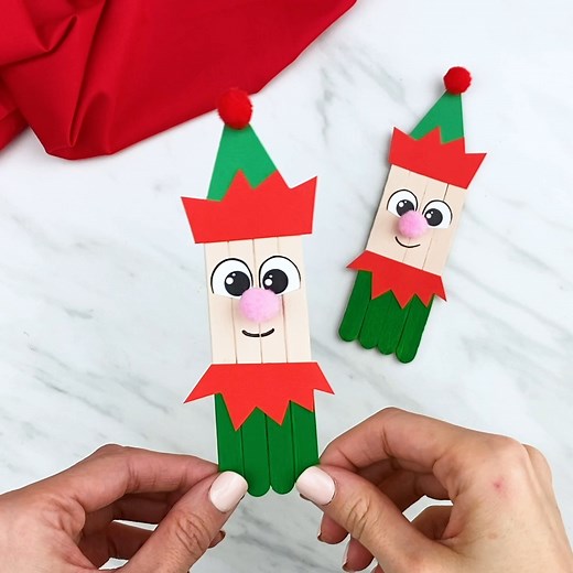 💚 Elf Popsicle Stick Craft ✂️ Get the template on the blog | Simple Everyday Mom