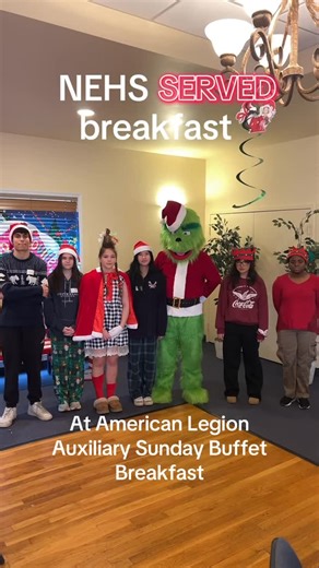 Wolves NEHS on Instagram: "WATCH OUT FOR THE GRINCH!! The wolves showed up for the Holiday themed breakfast at American Legion Auxiliary Post 180 🎄🎅 Thanks to all the volunteers!"