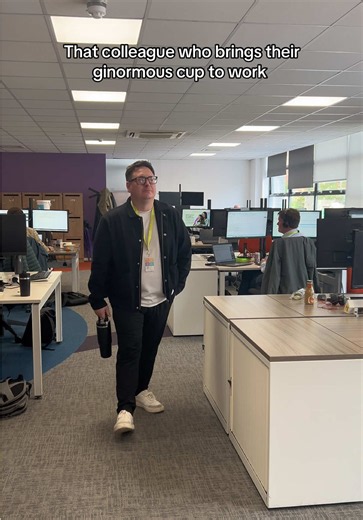 Office Hydration: The Colleague with the Giant Cup