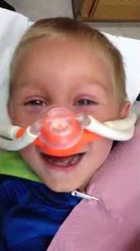 Laughing gas affects a 5 year old. Can't stop laughing