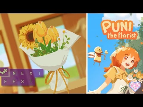 Puni the Florist | Run A Cute Cozy Flower Shop! Design & Craft Bouquets #steamnextfest Demo Gameplay