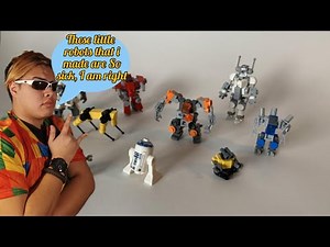 Showing how to build easy LEGO minifigures Robots pt1