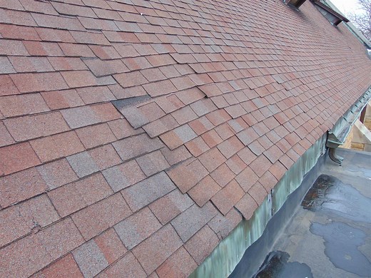 Improper shingle nailing