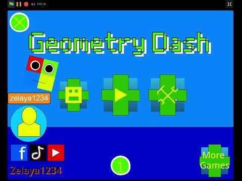 Geometry dash on scratch (Controls and link in Description)