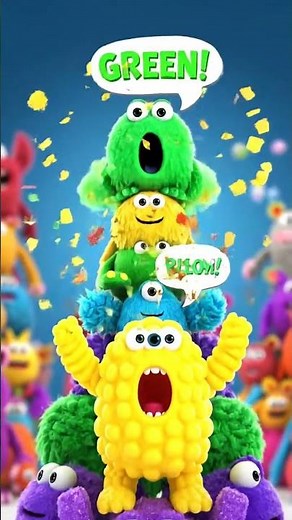 "Bouncing Monster Toys | Fun 3D Stop-Motion Animation Loop 👾🎵✨"