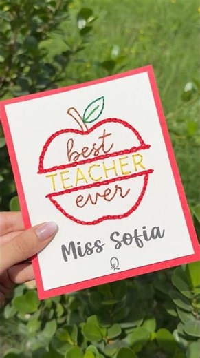 Do you want a template of this teachers day card? Comment Below🍎 #teacher