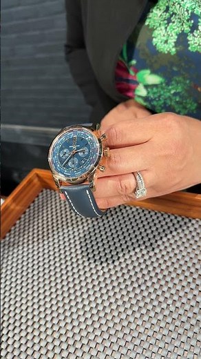 Breitling Transocean Blue Dial Rose Gold Mens Watch RB0510 Review | SwissWatchExpo