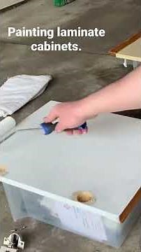 How to paint laminate cabinets and doors.