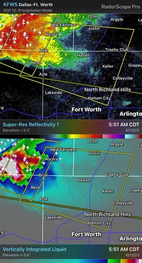 6:13am- severe thunderstorm warning for northern tarrant county for hail up to ping pong ball size. The larger Hail is located just north of Azle moving ESE #txwx | North Texas Weather