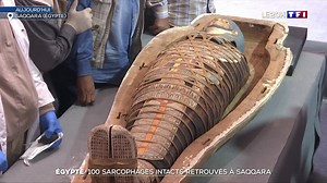 L'Égypte a dévoilé une grande découverte faite sur le site mythique de Saqqara, à savoir une centaine de sarcophages vieux de plus de 2000 ans. Mais pas seulement. Reportage. | TF1 INFO