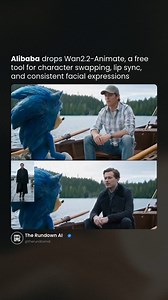 Alibaba has released Wan2.2-Animate, a free and open-source model for character animation and replacement. It lets you take a single image and bring it to life, replicating facial expressions, body movements, and even swapping characters into videos with consistent lighting and tone. The team says full model weights and code will be open-sourced, making it accessible for developers, researchers, and creators. Follow @TheRundownAI for the latest AI and tech news | The Rundown