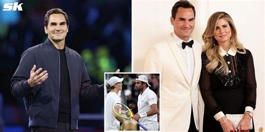 "She's gonna tell Roger Federer to come back, make things interesting" - Fans react as Swiss' wife Mirka watches Sinner, Berrettini at Wimbledon in rare appearance
