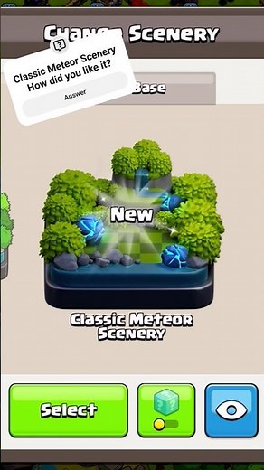 Classic Meteor Scenery | Free Clash of Clans Reward #shorts #youtubeshorts #coc