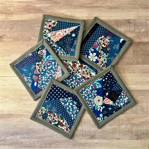 Set of 2 Quilted Coasters | Fabric Coasters | Upcycled Denim | Denim Coasters | Housewarming Gift | Useful Gift | Coasters | Cloth Coaster - Etsy