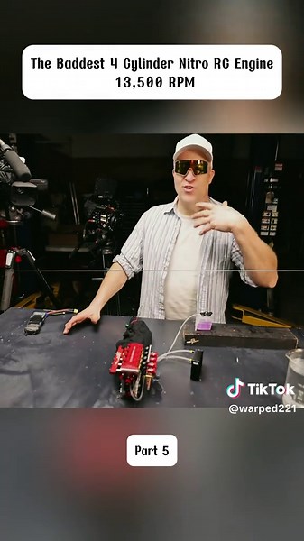 The Baddest 4 Cylinder Nitro RC Engine 13,500 RPM! Part 5 #engine #engineering #diesel #generator #enginediy #miniature #powered #entertainment