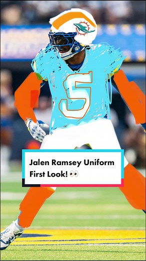 First look at Jalen Ramsey in a Miami Dolphins Uniform! 👀 #uniform #jersey #FinsUp