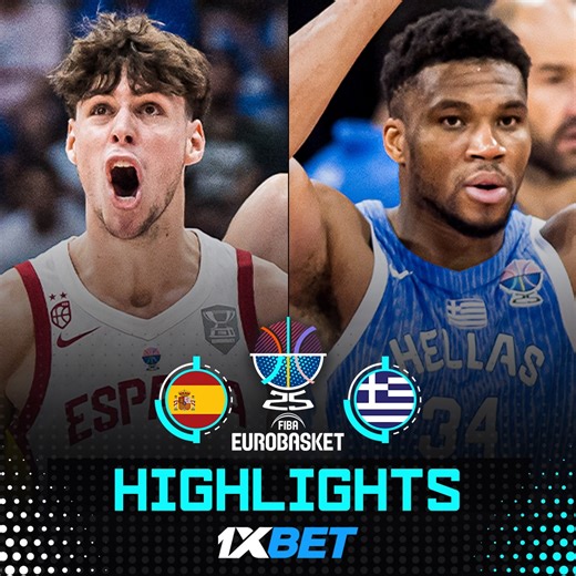 GREECE TAKE DOWN THE CHAMPS 🇬🇷 Giannis leads Greece and eliminates Spain from #EuroBasket 2025! | FIBA EuroBasket