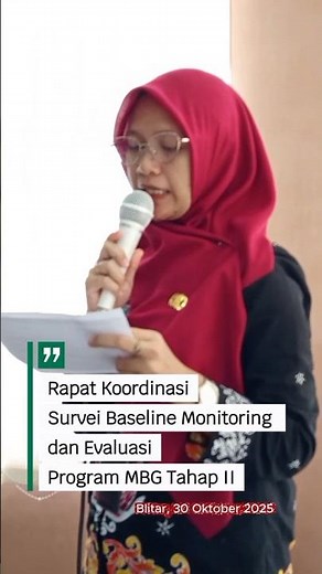 Rapat koordinasi Survei Baseline Program Makan Bergizi Gratis #bpskotablitar #cintadata #programMBG