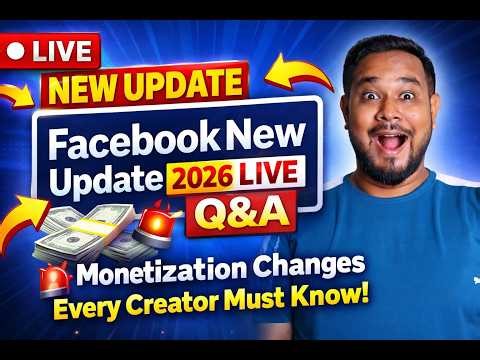 Facebook New Update 2026 LIVE Q&A 🚨 Monetization Changes Every Creator Must Know!