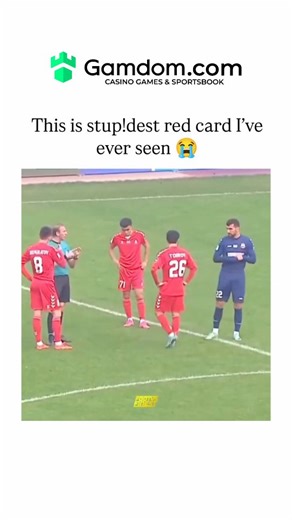 Universal Club on Instagram: "The Instagram reel shares a 12-second clip from the 8 October 2025 Danish Superliga match between FC Midtjylland and Brøndby IF, showing Brøndby midfielder Nicolai Vallys (#8) receiving a straight red card for playfully grabbing Midtjylland defender Tom Mikkelsen's (#26) jersey during a stoppage. The incident, interpreted by the referee as aggressive behaviour despite appearing as light-hearted banter, has ignited debate on VAR's role in distinguishing playful inter