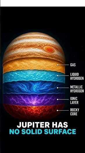 🌌 Jupiter Has No Solid Surface? The Shocking Truth About the Solar System’s Largest Planet! | Space