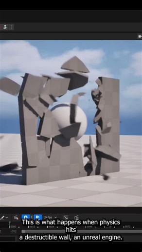 Real Physics Destruction 💥 | Unreal Engine Chaos – EP 6 #shorts #unrealengine #chaos #tutorial