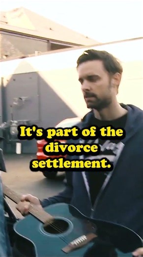 When you win the guitar in the divorce... but can't play it. 🎸😂