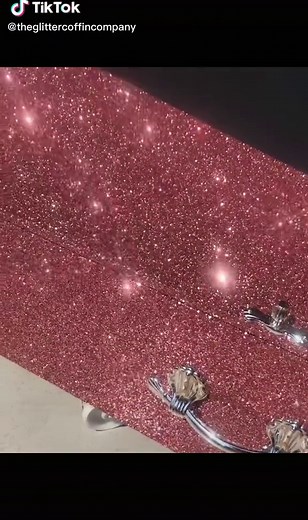 Rose Gold Glitter Coffin - Stunning Color for Your Memorial Tribute