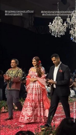 Timeless Elegance on the Runway ✨ Shivangi Joshi #ShivangiJoshi #TimesFashionWeek #DesignerShowcase