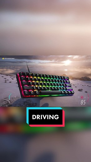 Arm yourself with the #Razer #HuntsmanMini Analog to take full control in Forza Horizon 5. Customize and bind your movement keys via Razer Synapse based on your driving preferences 🏎🔥 #gaming #racing #gamingkeyboard