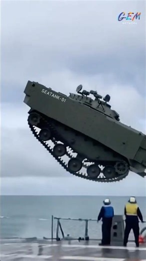 Anti-Gravity Tank?! 🛸 Defies Physics on Carrier #futuretech #aircraftcarrier #military