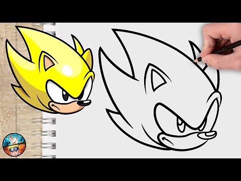 COMO DIBUJAR A SUPER SONIC FÁCIL - DIBUJANDO A SUPER SONIC PASO A PASO - DIBUJOS PRA DIBUJAR