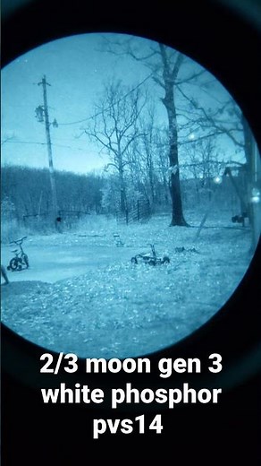 2/3 moon with Trybe optics gen 3 white phosphor pvs14