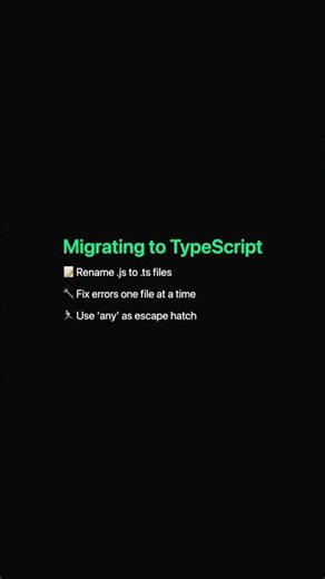 Migrate JavaScript to TypeScript Step by Step