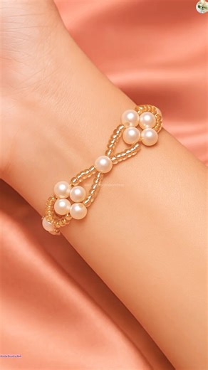 DIY Beautiful and simple pearl and beaded bracelet for beginners 🤩🤩 | Wedding Decoration Ideas