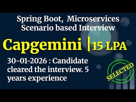 Capgemini Spring Boot and Microservices Interview 5 years