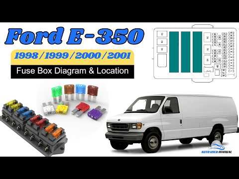 Fuse Box Location & Diagrams: Ford E-350 1998 / 1999 / 2000 / 2001 Owner's Manual