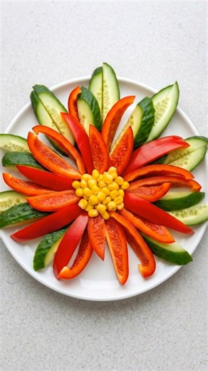 Pause right there 🛑🌸 this stunning veggie flower is almost too pretty to eat! A colorful, crunchy veggie platter arranged like a blooming flower 🌼 Perfect for parties, snacks, or a healthy appetizer 🥒✨ #creativefood #healthysnacks #foodie #snacks #fblifestyles | Snack Addict