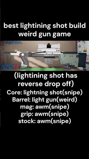 Weird gun game best lightning shot build #roblox #gaming #weirdgungame