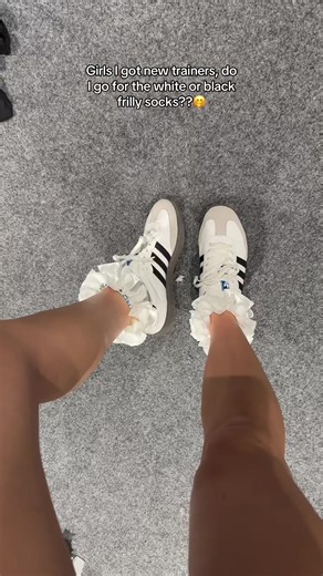 Choosing Between White or Black Frilly Socks