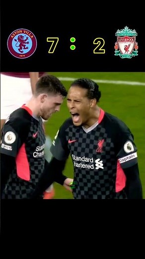 Liverpool VS Aston villa 2-7🔥Ollie Watkins HAT-TRICK | Premier league Highlights #shorts #football