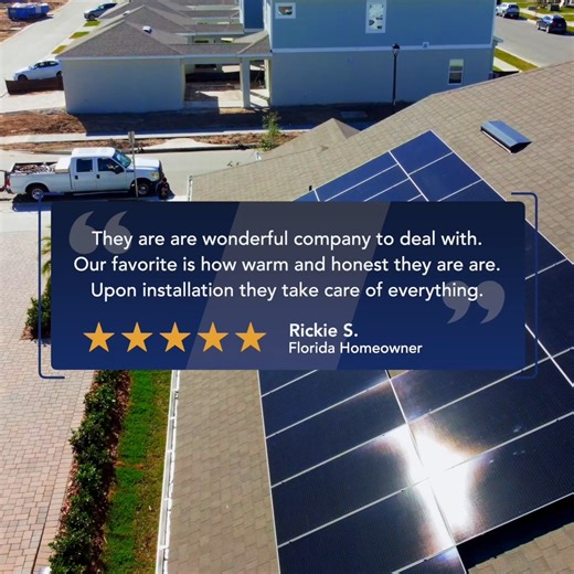 Here’s what a Florida homeowner shared about working with CKR Solar: “Chris and Kahlee are wonderful to work with. They’re warm, honest, and handled everything during installation. All of our questions were answered, and our system is producing more solar than we need.” Honest guidance. Professional service. Real results. That’s the CKR Solar difference. #ckrsolar #floridasolar #SolarDoneRight #trustedprofessionals #CustomerFirst | CKR Solar