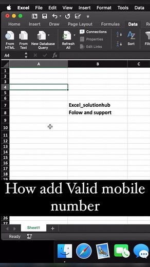 Follow @excel_solutionhub How to add valid mobile numbers in excel #excel_solutionhub | Techoilyas