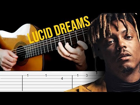LUCID DREAMS Guitar Tabs Tutorial | Cover | Juice WRLD vocals and Guitar Intro