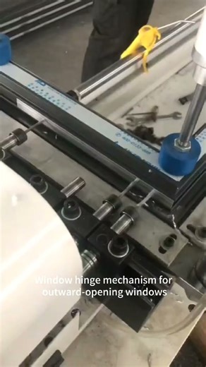 Window hinge mechanism for outward-opening windows #cnc #machine