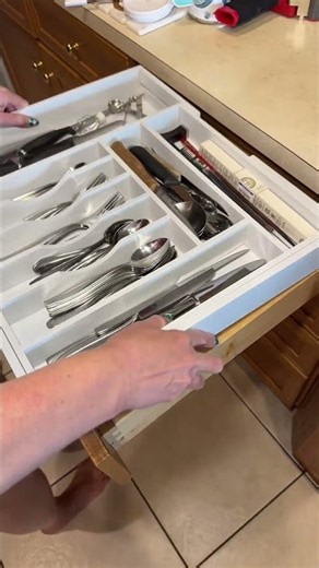 We needed this silverware organizer sooner KitchenEdge #silverware #kitchen